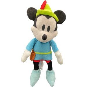 Disney Mickey Mouse Robin Hood Plush Stuffed Toy 11" With Hat & Tunic